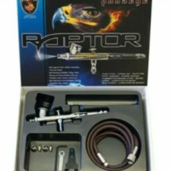 Raptor Gravity Feed Double Action Airbrush Set w/.25mm, .38mm & .66mm Heads (RG-3AS) Paasche Airbrush