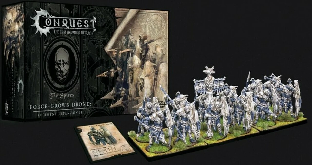 Conquest Spires: Force-Grown Drones Plastic Figure Kit (12 w/stands) 38mm Para Bellum Wargames