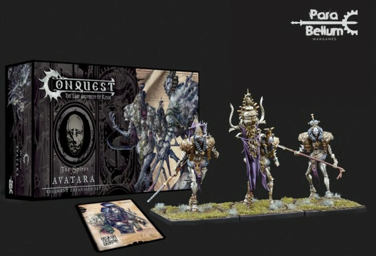 Conquest Spires: Avatara Plastic Figure Kit (3 w/stands) 38mm Para Bellum Wargames