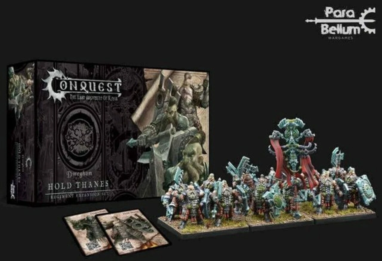 Conquest Dweghom: Hold Thanes Plastic Figure Kit (12 w/stands) 38mm Para Bellum Wargames