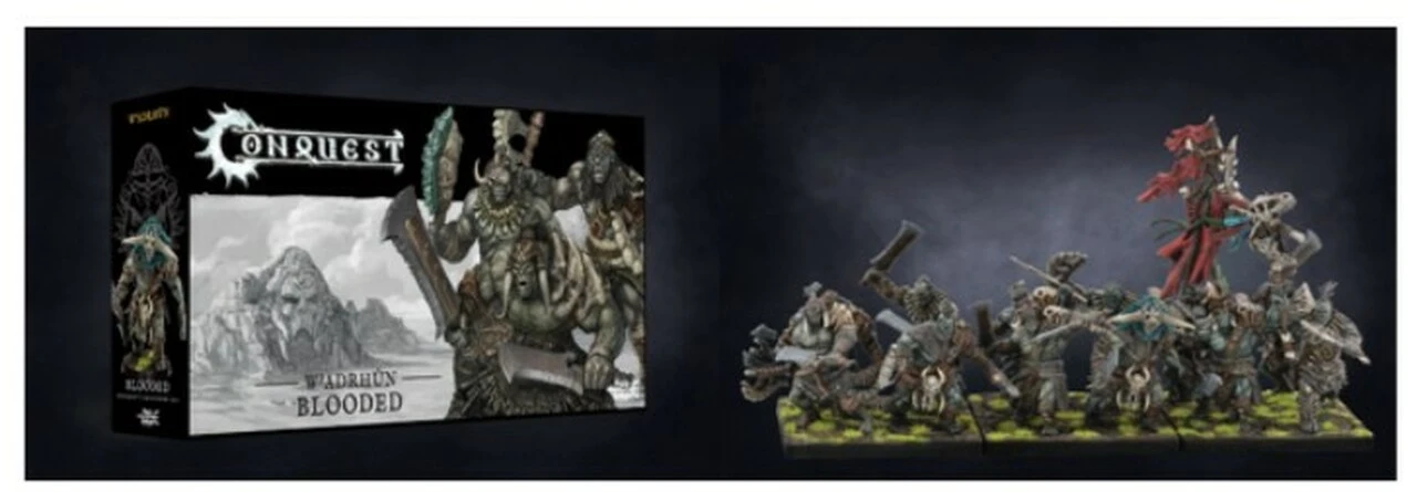 Conquest Wadrhun: Blooded Braves Plastic Figure Kit (12 w/stands & bases) 38mm Para Bellum Wargames