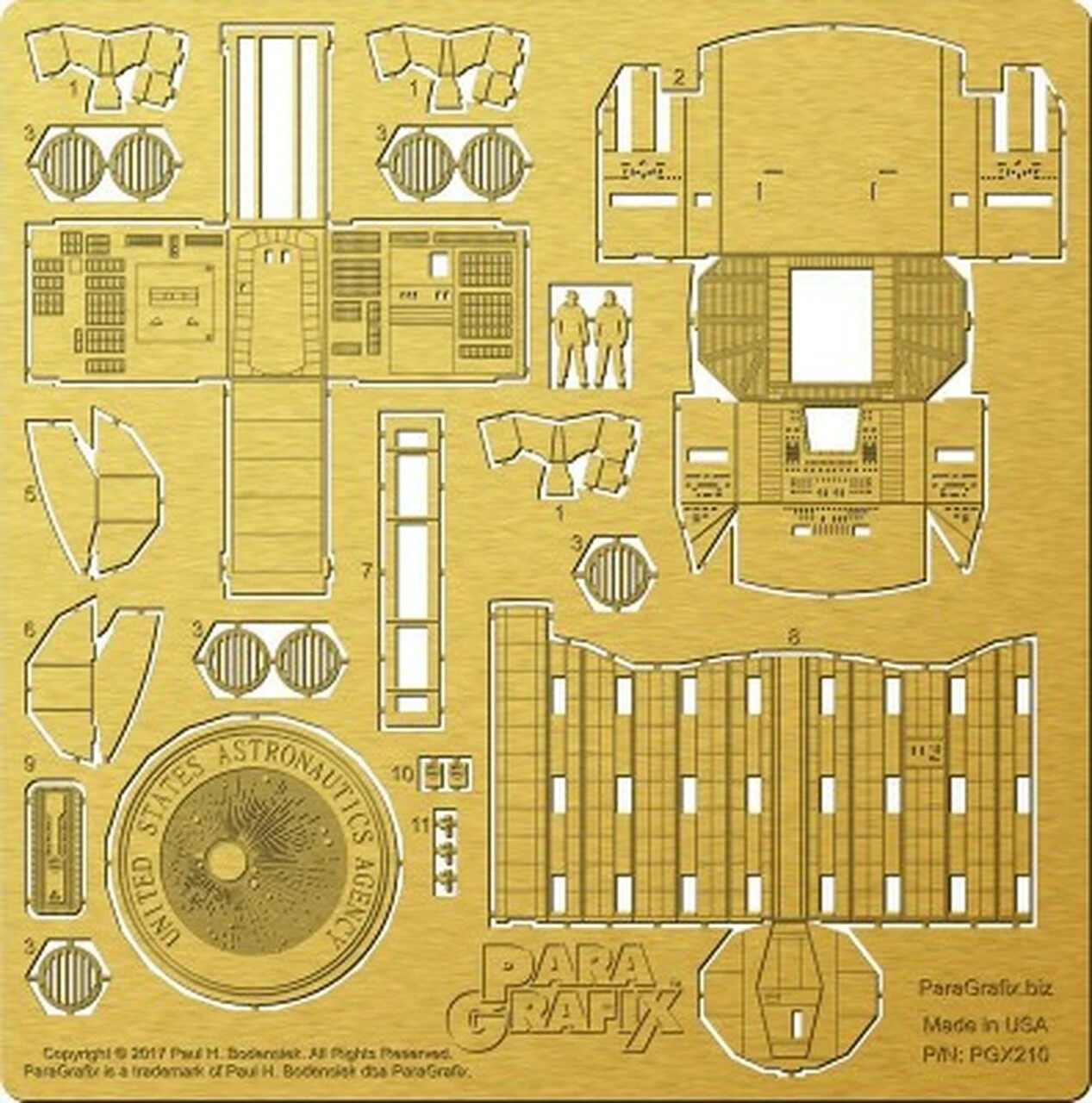 2001 Space Odyssey: Discovery XD-1 Nuclear Powered Deep Space Research Spacecraft Full Cockpit & Airlock Photo-Etch Set for MOE 1/144 Paragrafix