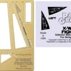 DeAgostini X-Wing Fighter Canopy Interior Window Frames Photo-Etch & Decal Set 1/18 Paragrafix