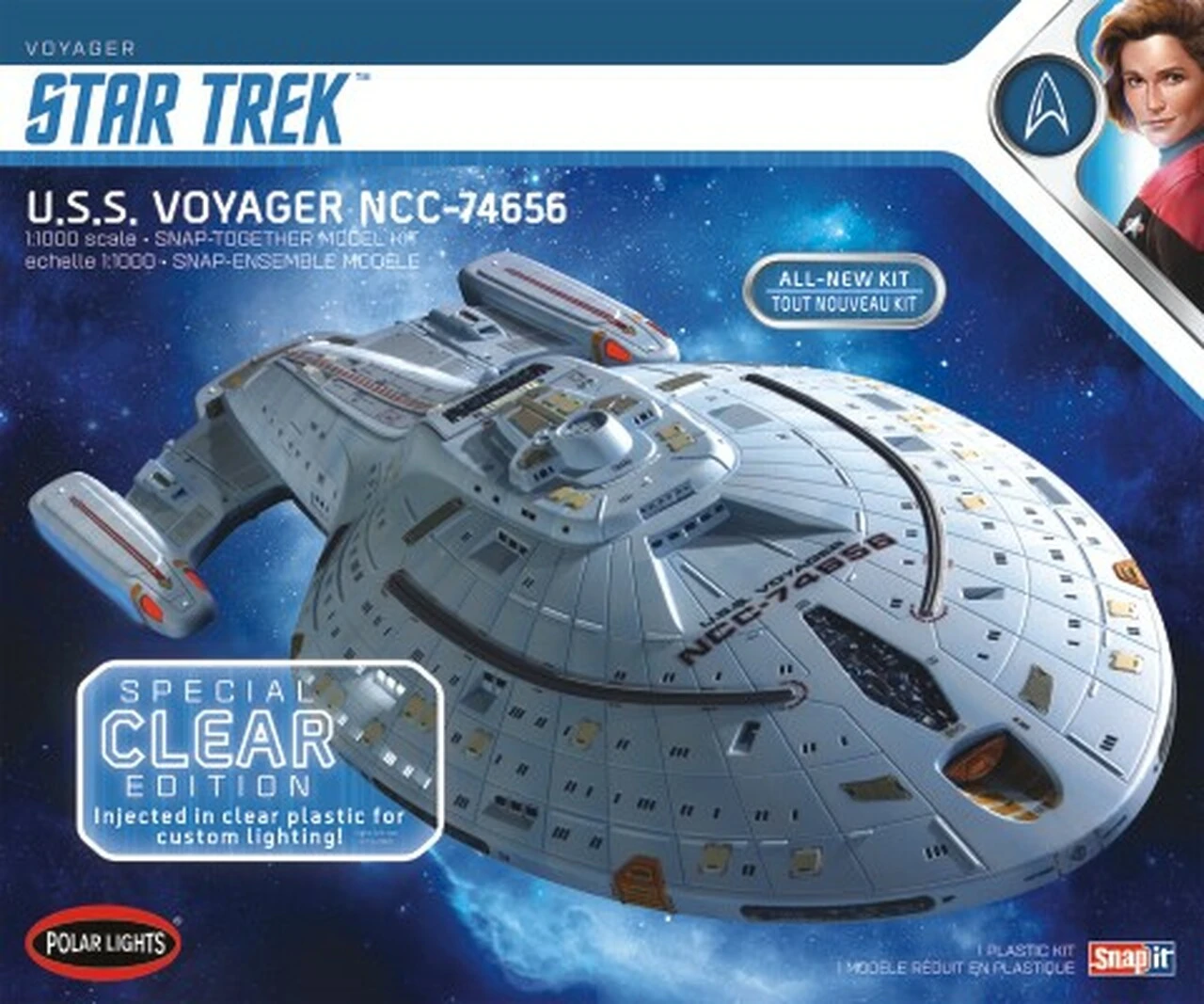 Star Trek USS Voyager NCC-74656 Clear Edition 1/1000 Polar Lights