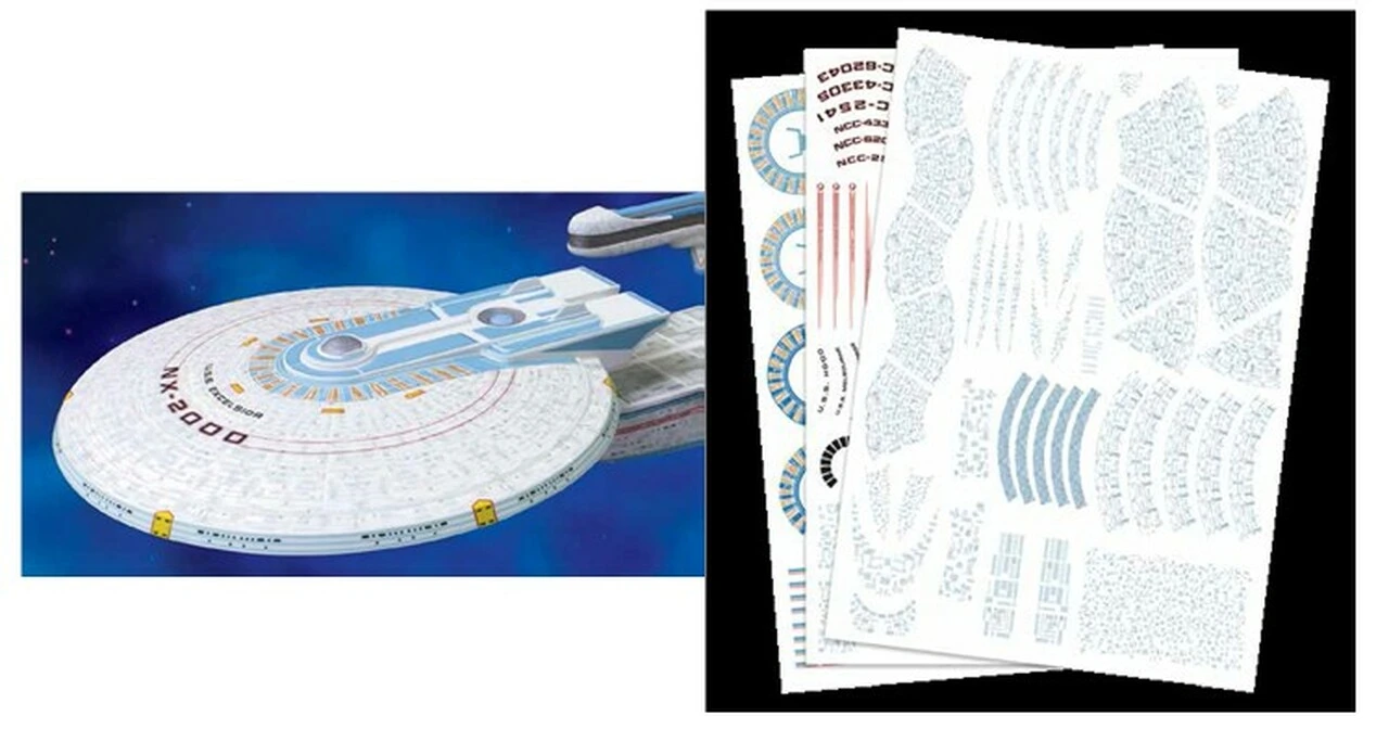 Star Trek USS Excelsior Aztec Decal Set for AMT 1/1000 Polar Lights