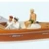 Riva Ariston Motorboat #1 w/3 Figures Sitting HO Scale Preiser Models