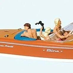 Riva Ariston Motorboat #2 w/3 Figures Sitting HO Scale Preiser Models