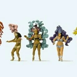 Samba Dancing Group (6) HO Preiser Models