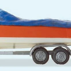 Motorboat on Trailer & Male Figure HO Scale Preiser Models