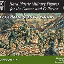 15mm Late WWII German Infantry 1943-45 (130) Plastic Soldier
