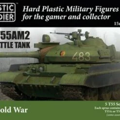 Cold War Soviet T-55A/AM2 Main Battle Tank (5) 15mm Plastic Soldier