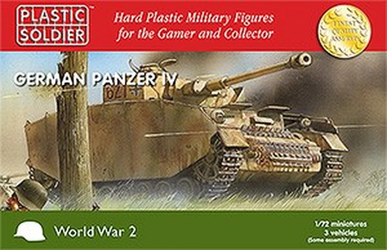 Panzer IV Tanks (3) 1/72 Plastic Soldier