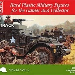 WWII Allied M5 Halftrack (3) & Crew (24) 1/72 Plastic Soldier