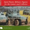 WWII German SdKfz 250 Alte Halftrack (3) & Crew (27) 1/72 Plastic Soldier