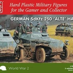 WWII German SdKfz 250 Alte Halftrack (3) & Crew (27) 1/72 Plastic Soldier