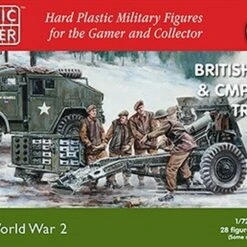 WWII British 25-Pdr & CMP Quad Tractor (6ea) w/Crew (28) 1/72 Plastic Soldier