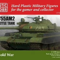 Cold War Soviet T55/AM2 Main Battle Tank (3) 1/72 Plastic Soldier