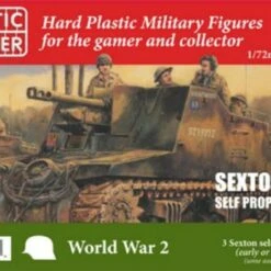 WWII Allied Sexton Mk II (Early/Late) Tank w/Self Propelled Gun (3) & Crew (12) 1/72 Plastic Soldier