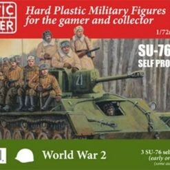 WWII Soviet Su76 Self-Propelled Gun (3) & Crew (18) 1/72 Plastic Soldier
