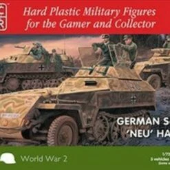 WWII German SdKfz 250 Halftrack (3) & Crew (27) 1/72 Plastic Soldier