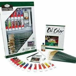 Essentials Oil Deluxe Art Set in Clearview Case (32pc) Royal & Langnickel