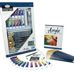 Essentials Acrylic Deluxe Art Set in Clearview Case (31pc) Royal & Langnickel