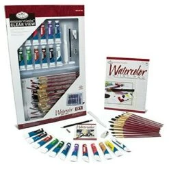 Essentials Watercolor Deluxe Art Set in Clearview Case (31pc) Royal & Langnickel