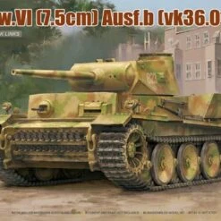 German PzKpfw VI 7.5cm Ausf B (vk36.01) Tank w/Workable Track Links 1/35 Rye Field Models