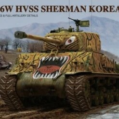 US Sherman M4A3 76W HVSS Korean War Tank w/Workable Track Links 1/35 Rye Field Models