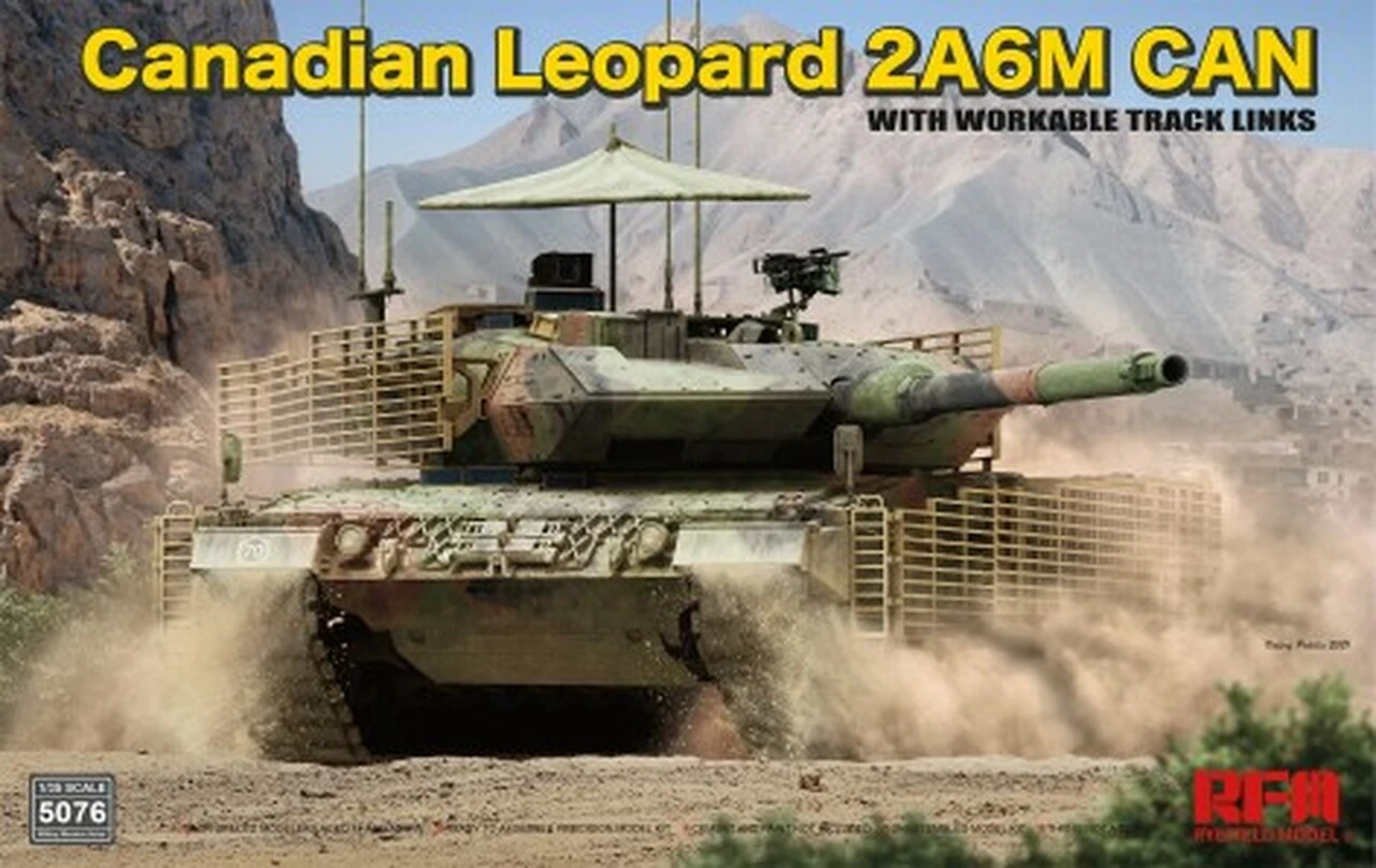 Canadian Leopard 2A6M CAN Tank w/Workable Track Links 1/35 Rye Field Models