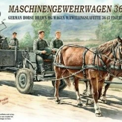 German If.5 Horse-Drawn MG Wagon & ZwillingsL 36 Gun with Crew 1/35 Riich