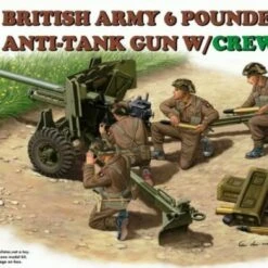 British Army 6-Pdr. Infantry Anti-Tank Gun w/4 Crew 1/35 Riich