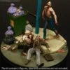 Night of the Living Dead Diorama (2 Zombies, Dead Man, Base) (Resin) 1/35 Royal Model