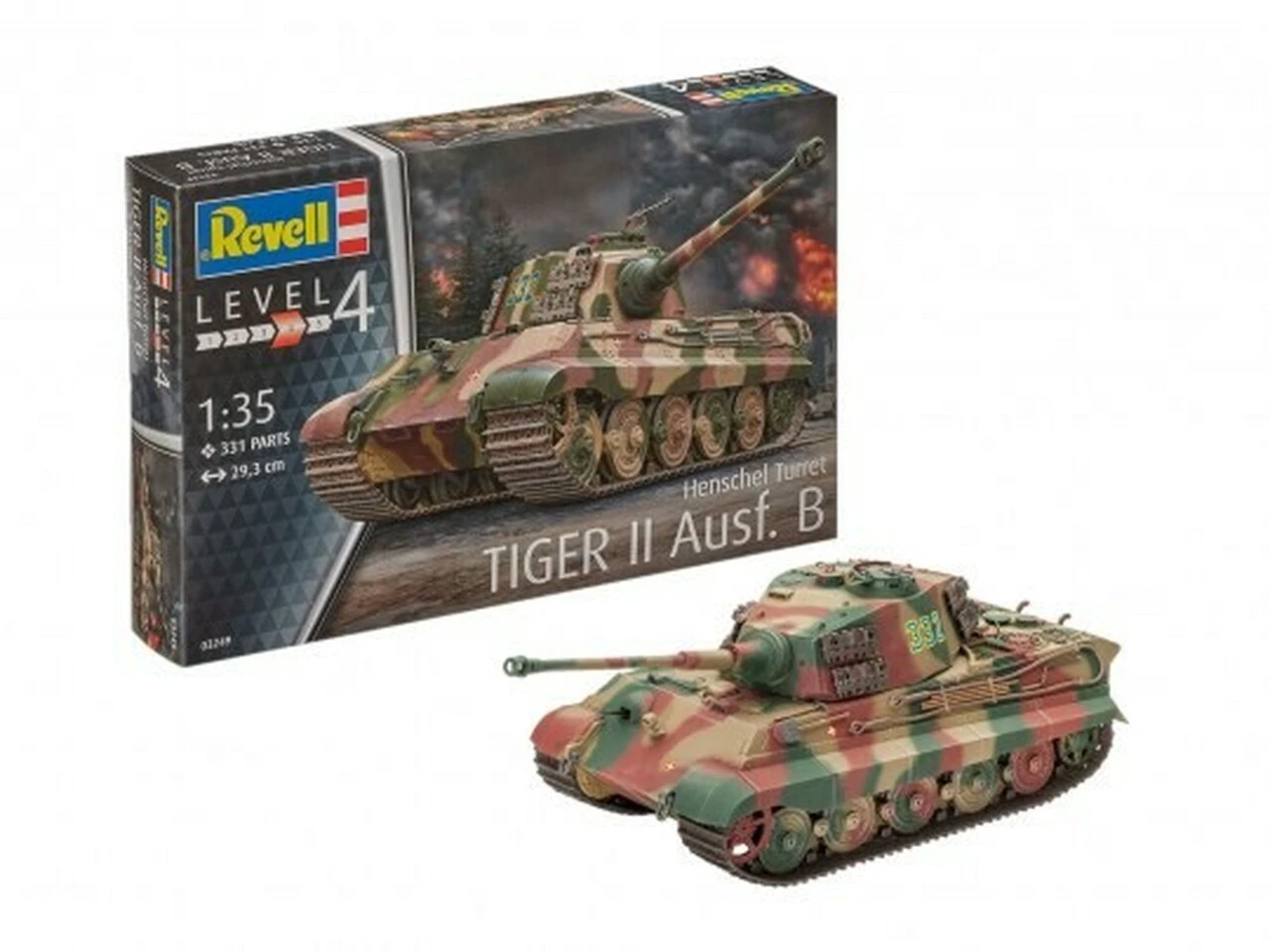 Tiger II Ausf B Tank w/Henschel Turret 1/35 Revell Germany