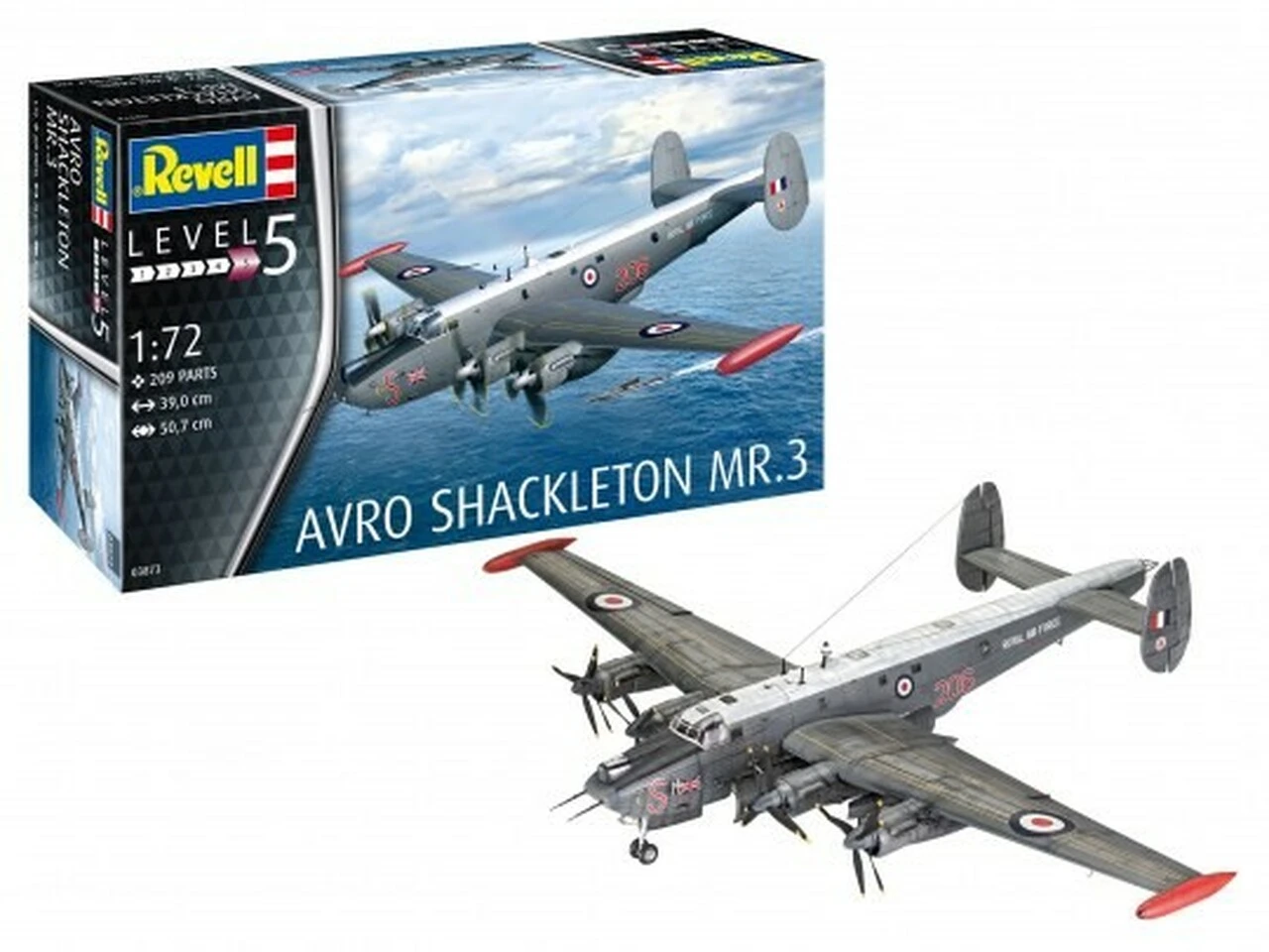 Avro Shackleton MR3 Recon Patrol Aircraft 1/72 Revell Germany