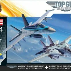 Top Gun Maverick's Set: F/A-18E Super Hornet & F-14D Super Tomcat Aircraft w/paint & glue 1/72 Revell Germany