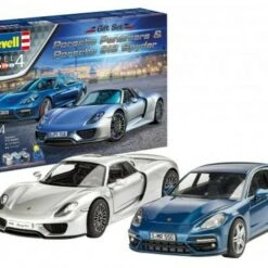 Porsche Panamera & 918 Spyder Cars (2 Kits) w/paint & glue 1/24 Revell Germany