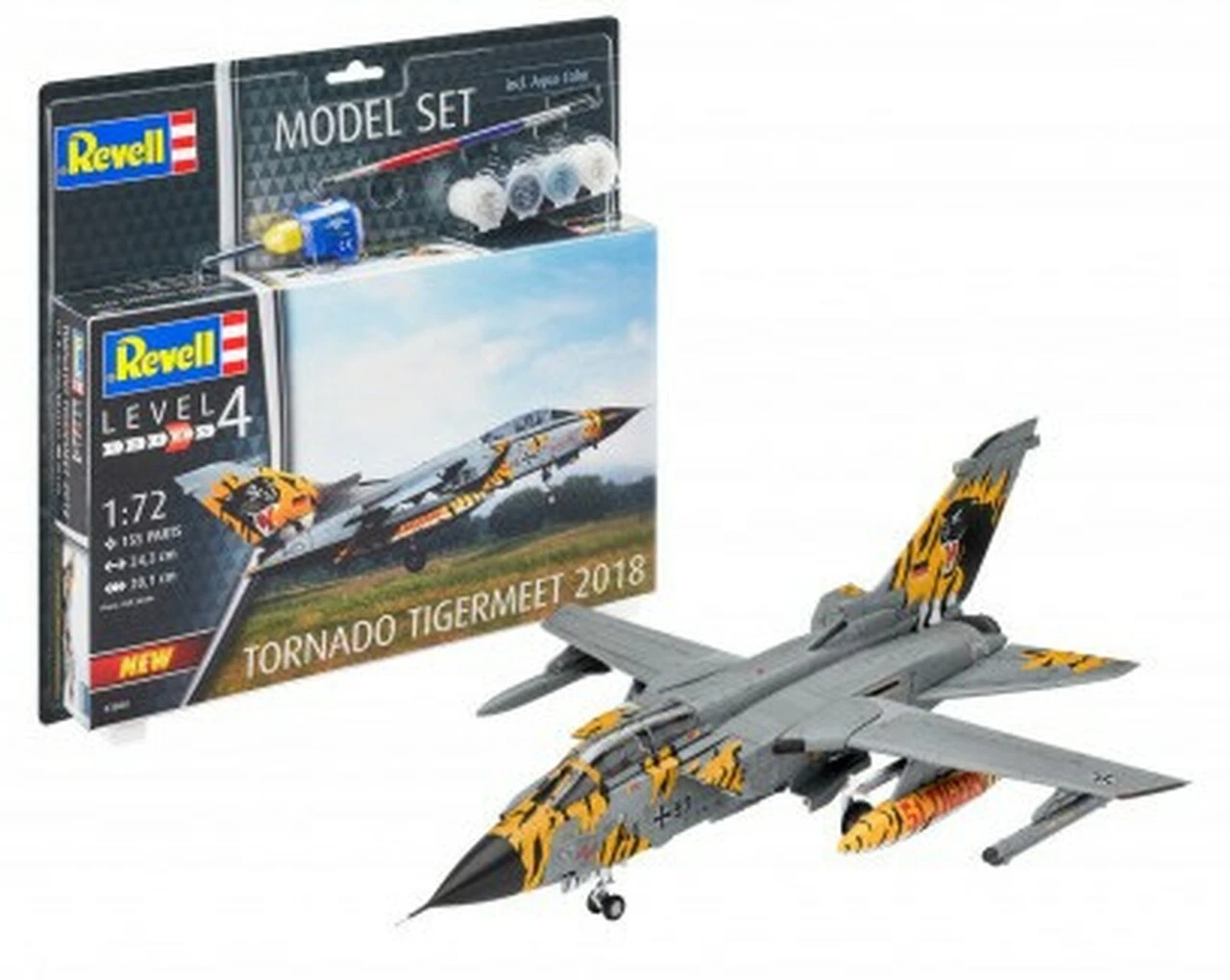 Tornado ECR Tiger Meet 2018 Fighter w/paint & glue 1/72 Revell Germany
