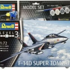 F-14D Super Tomcat Fighter w/paint & glue 1/72 Revell Germany