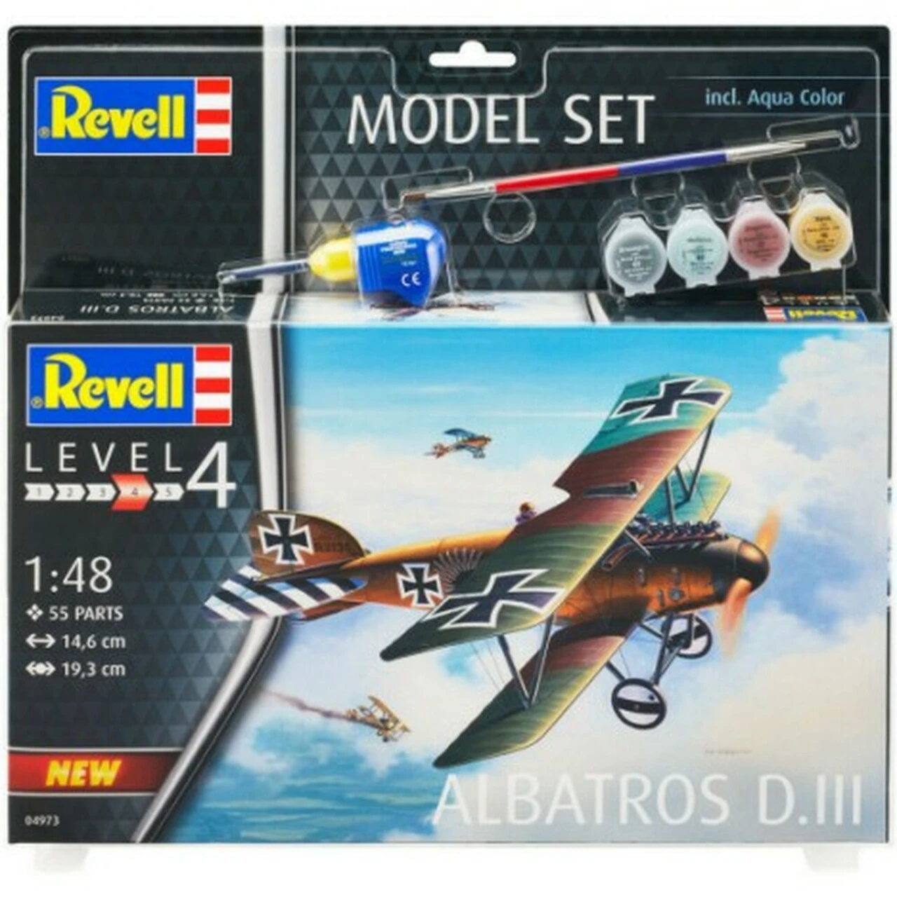 Albatros D III Trainer Biplane w/paint & glue 1/48 Revell Germany