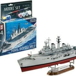 HMS Invincible Aircraft Carrier Falklands War w/paint & glue 1/700 Revell Germany