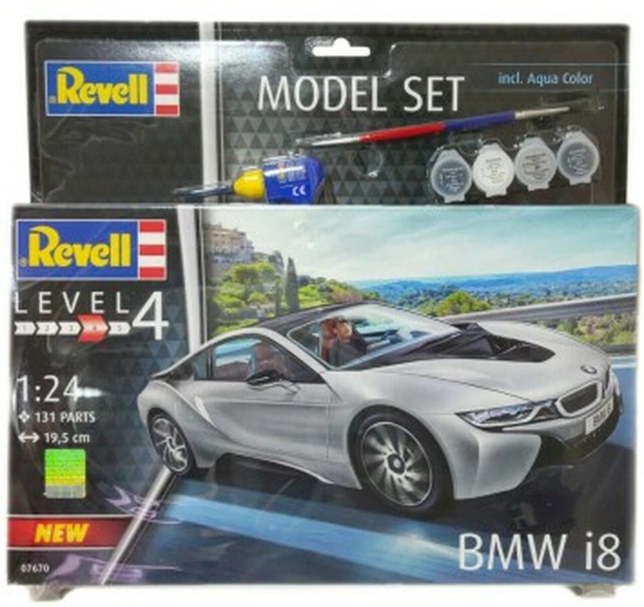 BMW i8 Sports Car w/paint & glue 1/24 Revell Germany