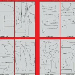 Enzo Ferrari Template Comp. Fiber Twill Weave Decal Set for Tamiya Kit 1/12 Scale Motorsport