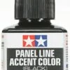 Black Panel Line Accent Color (40ml Bottle) Tamiya