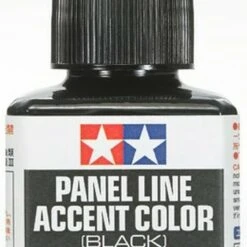 Black Panel Line Accent Color (40ml Bottle) Tamiya