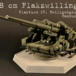 WWII German 12.8cm Flak 40 Zwilling Gun 1/35 Takom