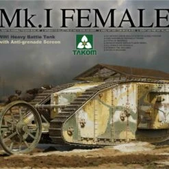 WWI Mk.I Female Heavy Battle Tank with Anti-Grenade Screen 1/35 Takom Models