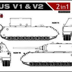 WWII German Maus V1/V2 Super Heavy Tank (2 in 1) (Ltd Edition) 1/35 Takom