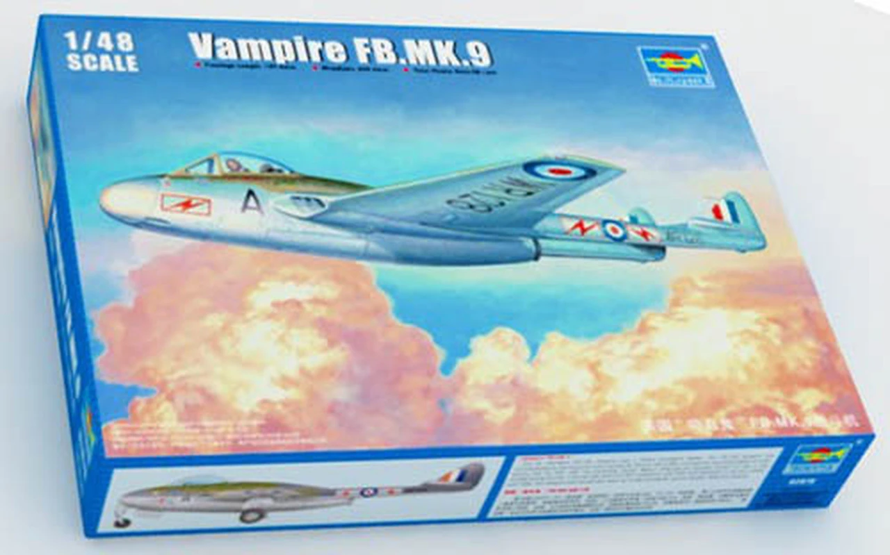 Vampire FB.MK.9 British Fighter 1/48 Trumpeter