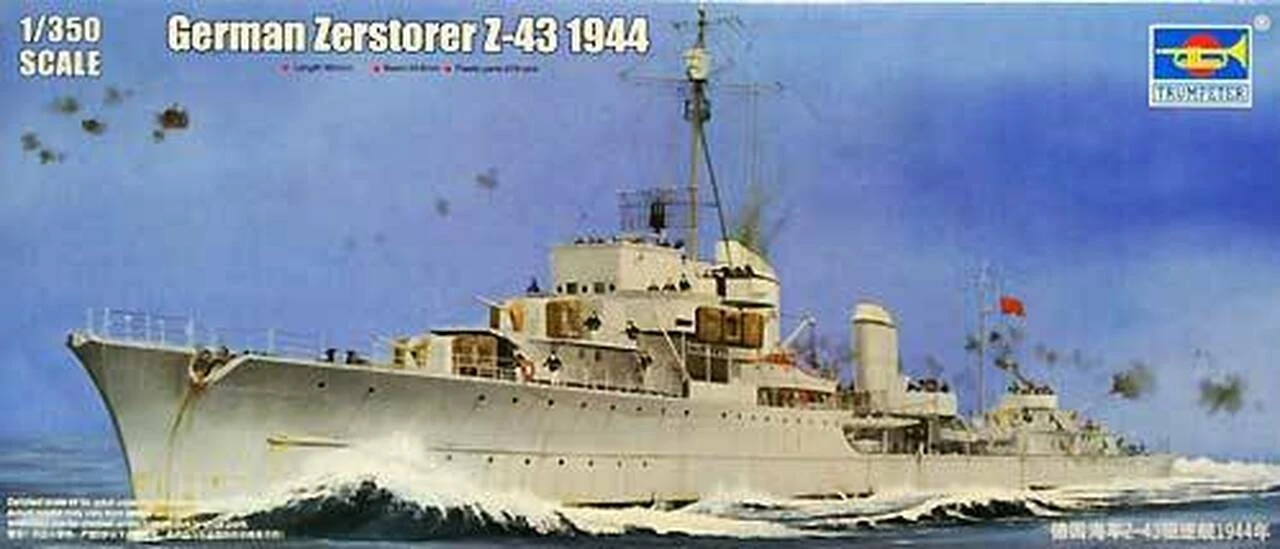 German Zerstorer Z-43 Destroyer 1944 1/350 Trumpeter